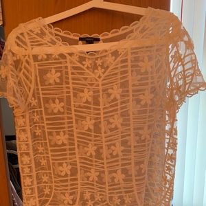 forever 21 floral mesh top